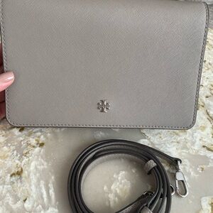 Tory Burch Emerson Crossbody Bag (Taupe)